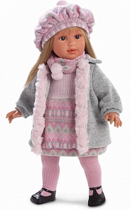 Кукла Мартина в сером пальто, 40 см. (Llorens Juan S.L., L 54013veg)